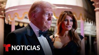 El presidente electo Donald Trump celebra la llegada del 2025 | Noticias Telemundo