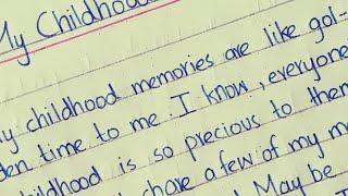 Paragraph on my childhood memories/ simple essay on my favourite childhood memories #childhood