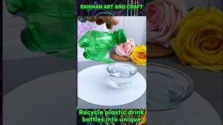 Recycle plastic drink bottles into unique #craft #art