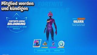 Fortnite Crew Mitglied werden & kündigen (Tutorial) [Crew Paket bekommen, Galaxia Skin Deutsch]