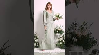 Sage Green Satin Bridesmaid Dresses | Free Shipping On All U.K. Orders | Carlyna UK