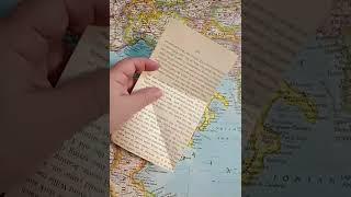 Easiest Origami Envelope Tutorial,   Valentine's Day  #shorts
