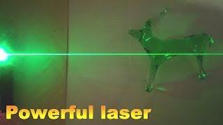 EXPERIMENT powerful laser vs glass figures and matches