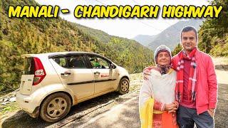 Mother son drive on Manali Chandigarh Highway