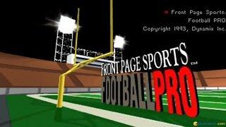 Front Page Sports: Football Pro gameplay (PC Game, 1993)