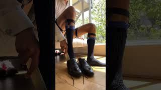 Color Edge Striped Dress Socks - Blue  #foot #sockshoes #socksandsandals #menssocks #shoes #menswear