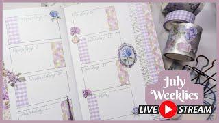 LIVE: Set up my July weeklies with me 