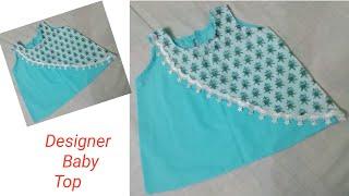 Designer baby top cutting and stitching//Easy DIY/baby top tutorial