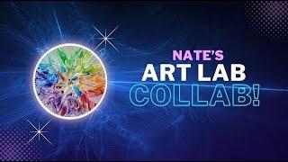 Eye of the Hurricane with Nate’s Art Lab Collab. Stunning Fluid Art Nautilus Pour 20” Lazy Susan! 