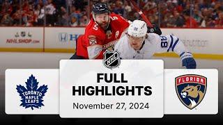 NHL Highlights | Maple Leafs vs. Panthers | November 27, 2024