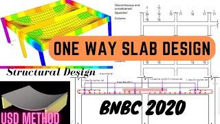 One Way Slab Design by hand Calculation | Structural Design of One way  Slab by USD Method BNBC 2020