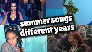 summer songs from different years!