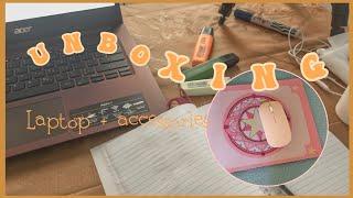 UNBOXING: Acer Aspire 5 Laptop and Accessories (pastel color mouse and sakura card captor mouse pad)
