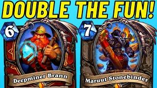 Deepminer Brann Reno Renathal Double C'Thun Excavate Galakrond Warrior!