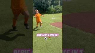 Hole in one football Golf #football #kidsfootballhighlights #soccer #footballshorts #footgolf