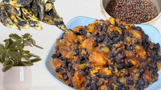 How To Cook Perfect Akidi And Ripe Plantain Porridge #cooking #blackbeans #akidiandplantain #akidi