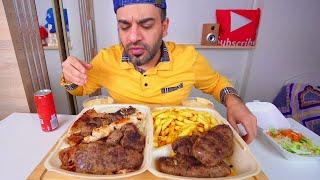 موكبانغ مشاوي بلقانية غريبة ولذيذة كفتة وتكة وكباب وشاورما وطاووق دجاج Balkan Mixed Grill Platter