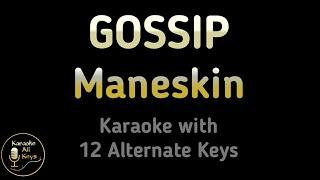 Måneskin - GOSSIP Karaoke Instrumental Lower Higher Female Original Key