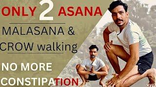 NO MORE CONSTIPATION | REMOVE CONSTIPATION | MALASANA & CROW WALKING YOGA |