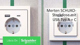 Die neuen USB SCHUKO-Steckdosen Typ A+C von Merten | Schneider Electric