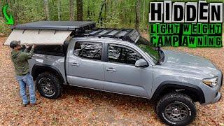 NO MORE BAG! - NEW Truck Camping HIDDEN Awning! Light Weight Aluminum and Easy to Use!!