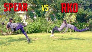 Spear vs RKO Wich Is The Best Finishing Moves Of All Time ? | SPEAR vs RKO