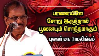 பானையில் சோறு இருந்தால் பூனையும் சொந்தமாகும் | Pulavar Ramalingam Comedy Speech |