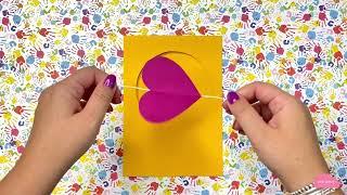 DIYRotating Heart Greeting Card for Mother's Day or Valentine's Day Easy Paper Craft Tutorial