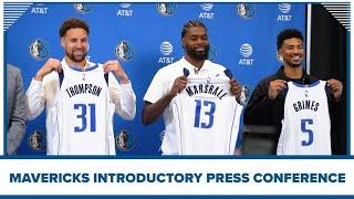 Dallas Mavericks introductory press conference | Klay Thompson, Quentin Grimes, Naji Marshall 7.9.24