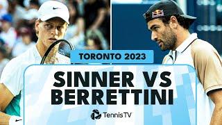 Jannik Sinner vs Matteo Berrettini: First-Ever Match | Toronto 2023 Extended Highlights