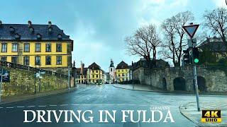 Driving in Fulda, Germany | 4K UHD | Driving Tour | Rainy Day in Fulda |