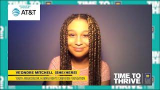 2021 Time to THRIVE: HRC Youth Ambassador Ve'ondre Mitchell