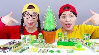 Green Food Dessert Ice Cream Mukbang DONA