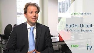 Christian Solmecke zum EuGH-Urteil "Recht auf Vergessen werden" | FAIRRANK TV - Nachgefragt