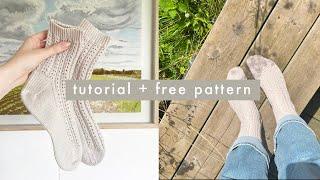 how to hand knit lace socks!  detailed beginner-friendly tutorial