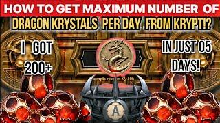 How to Get Maximum Dragon Krystals Daily from The Krypt? | Mk mobile dragon krystals