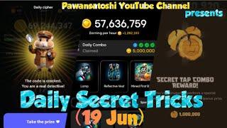 19 June - Hamster Kombat CIPHER Code  + Gemz Combo Trick  + Memefi Secret Code  by Pawansatoshi