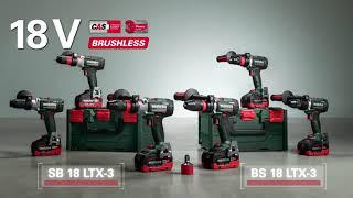 Metabo 18 Volt Cordless 3-speed drill/driver BS 18 LTX-3 BL Q I metal