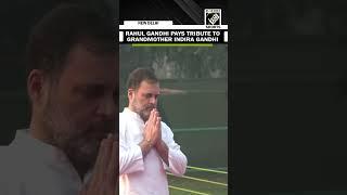 Lok Sabha LoP Rahul Gandhi pays tribute to grandmother Indira Gandhi on her death anniversary