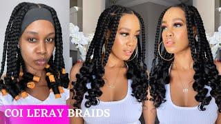 COI LERAY INSPIRED BRAIDS TUTORIAL w/Curly Ends /Beginner Friendly /Protective Style / Tupo1