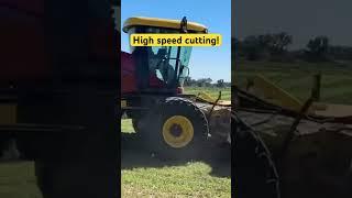 High speed hay, cutting! #farming #agriculture #harvest #shorts