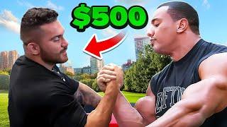 PRO ARM WRESTLER VS BODYBUILDERS!