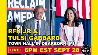 RFK ROBERT F KENNEDY JR and TULSI GABBARD TOWN HALL in DEARBORN, MI  - Trump Reclaim America Tour