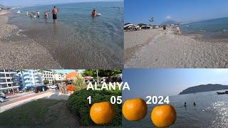 АЛАНЬЯ ТУРЦИЯ ПЛЯЖИ В ЦЕНТРЕ 1 МАЯ 2024 ROMKA ROKER ALANYA МИР ТРУД МАЙ