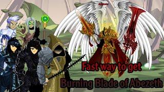 AQW| Fast Way to Get Burning Blade of Abezeth For Low Level Free Player {OUTDATED}