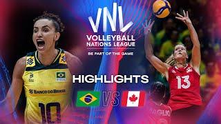  BRA vs.  CAN - Highlights | Week 1 | Women's VNL 2024