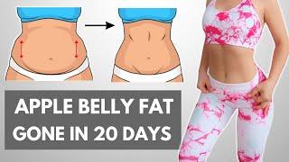 Lose apple belly fat in 20 day challenge, hanging lower belly, love handles, upper bra area