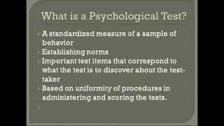 Psychological Tests Explained