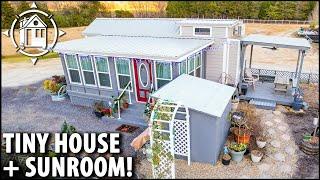 HUGE Tiny Home w/ sunroom is her affordable retirement plan