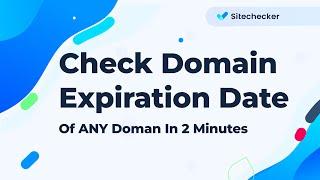 Domain Expiration Checker & Monitoring Tool